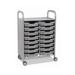 Gratnells Callero Double Cart with 16 Shallow Trays (GRA - SSET0544) - SchoolOutlet