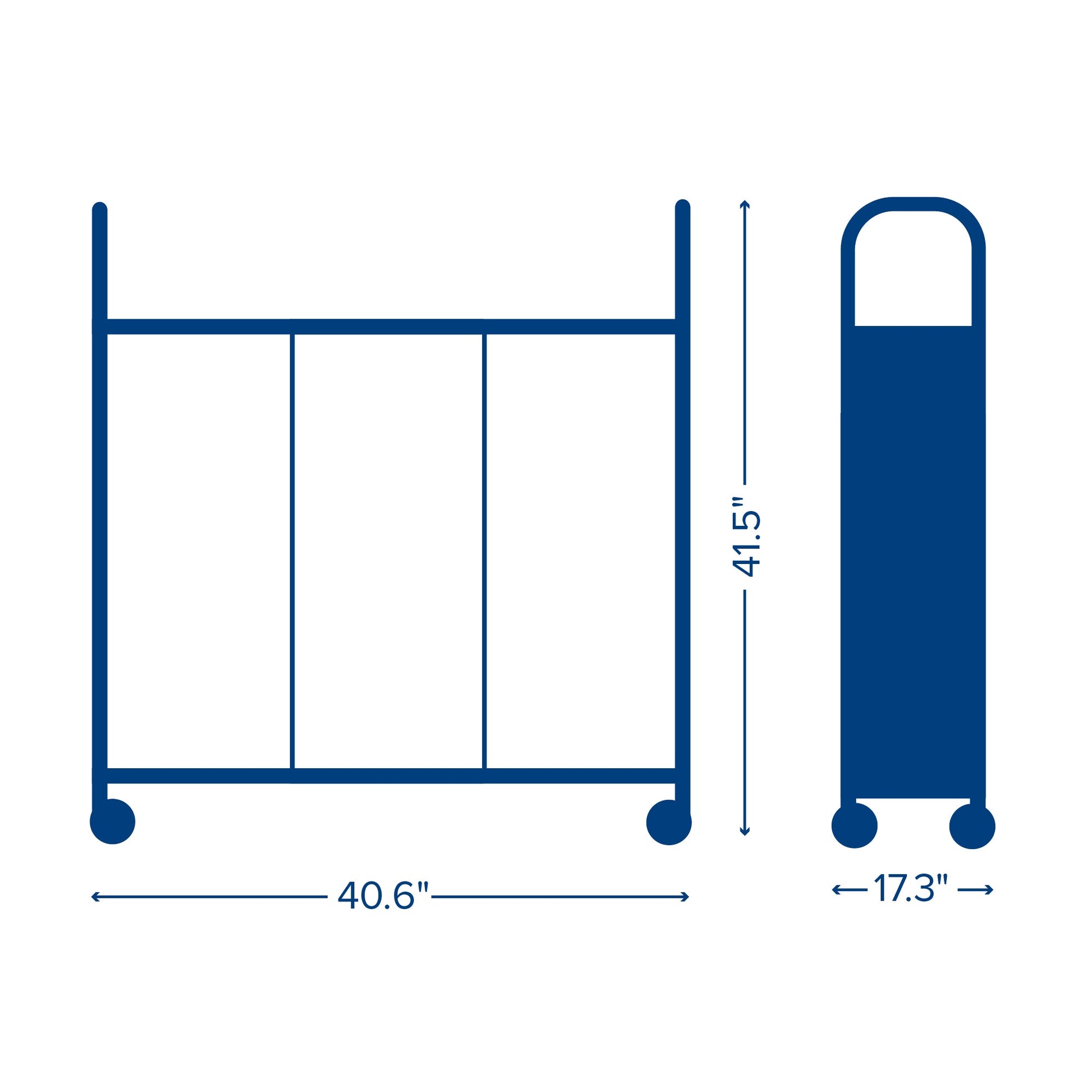 Gratnells Callero Triple Cart in Silver with 12 Deep F2 Trays (GRA - SSET0744) - SchoolOutlet