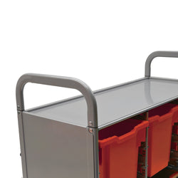 Gratnells Callero Triple Cart in Silver with 6 Jumbo F3 Trays (GRA-SSET0844)