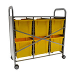Gratnells Callero Triple Cart in Silver with 6 Jumbo F3 Trays (GRA - SSET0844) - SchoolOutlet