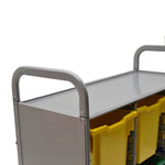 Gratnells Callero Triple Cart in Silver with 6 Jumbo F3 Trays (GRA - SSET0844) - SchoolOutlet