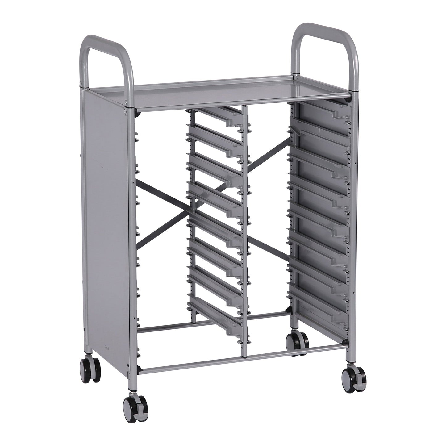 Gratnells Callero Double Cart with 8 Deep Trays (GRA - SSET1344) - SchoolOutlet