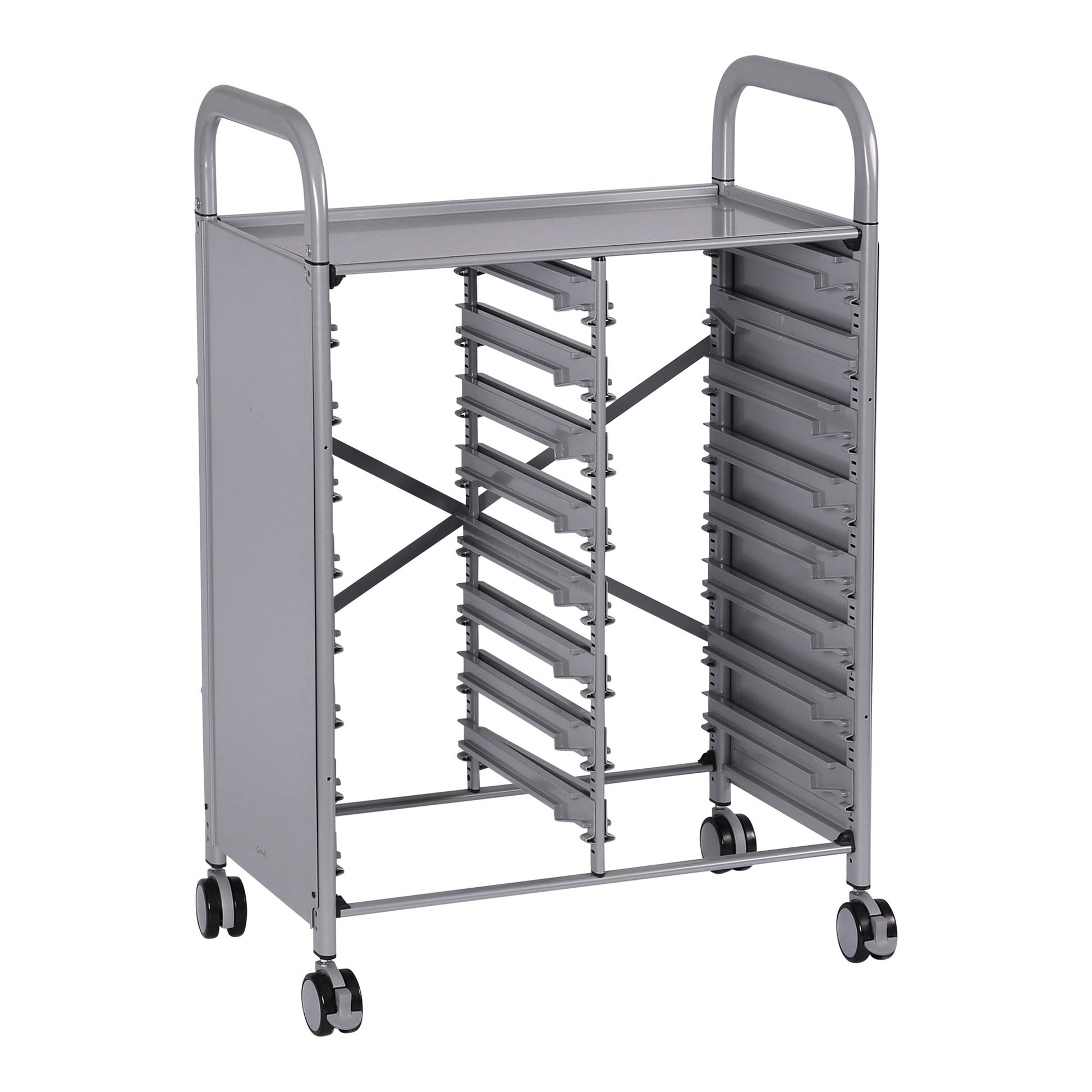 Gratnells Callero Double Cart with 8 Deep Trays (GRA - SSET1344) - SchoolOutlet