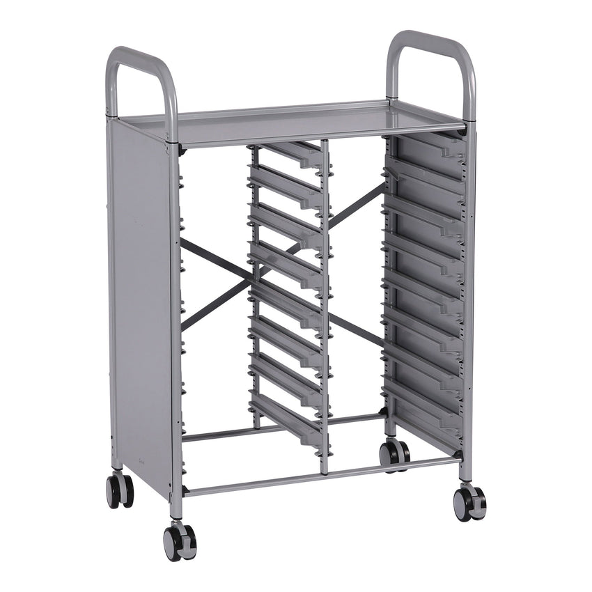 Gratnells Callero Double Cart with 8 Deep Trays (GRA - SSET1344) - SchoolOutlet