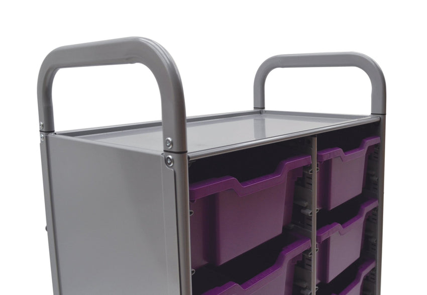 Gratnells Callero Double Cart with 8 Deep Trays (GRA - SSET1344) - SchoolOutlet