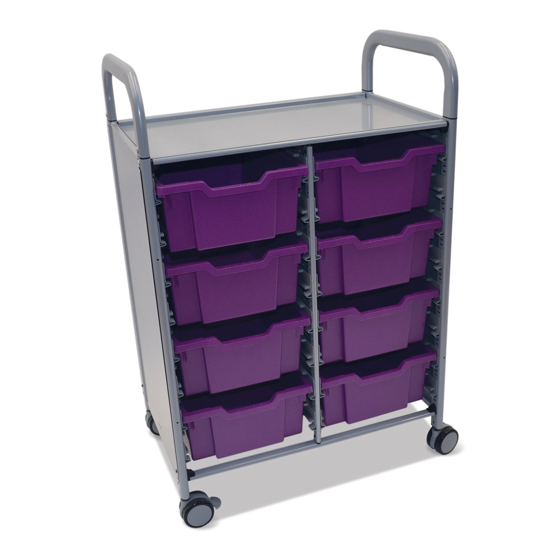 Gratnells Callero Double Cart with 8 Deep Trays (GRA - SSET1344) - SchoolOutlet