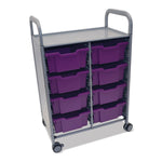 Gratnells Callero Double Cart with 8 Deep Trays (GRA - SSET1344) - SchoolOutlet