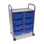 Gratnells Callero Double Cart with 8 Deep Trays (GRA - SSET1344) - SchoolOutlet