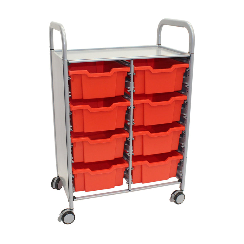 Gratnells Callero Double Cart with 8 Deep Trays (GRA - SSET1344) - SchoolOutlet