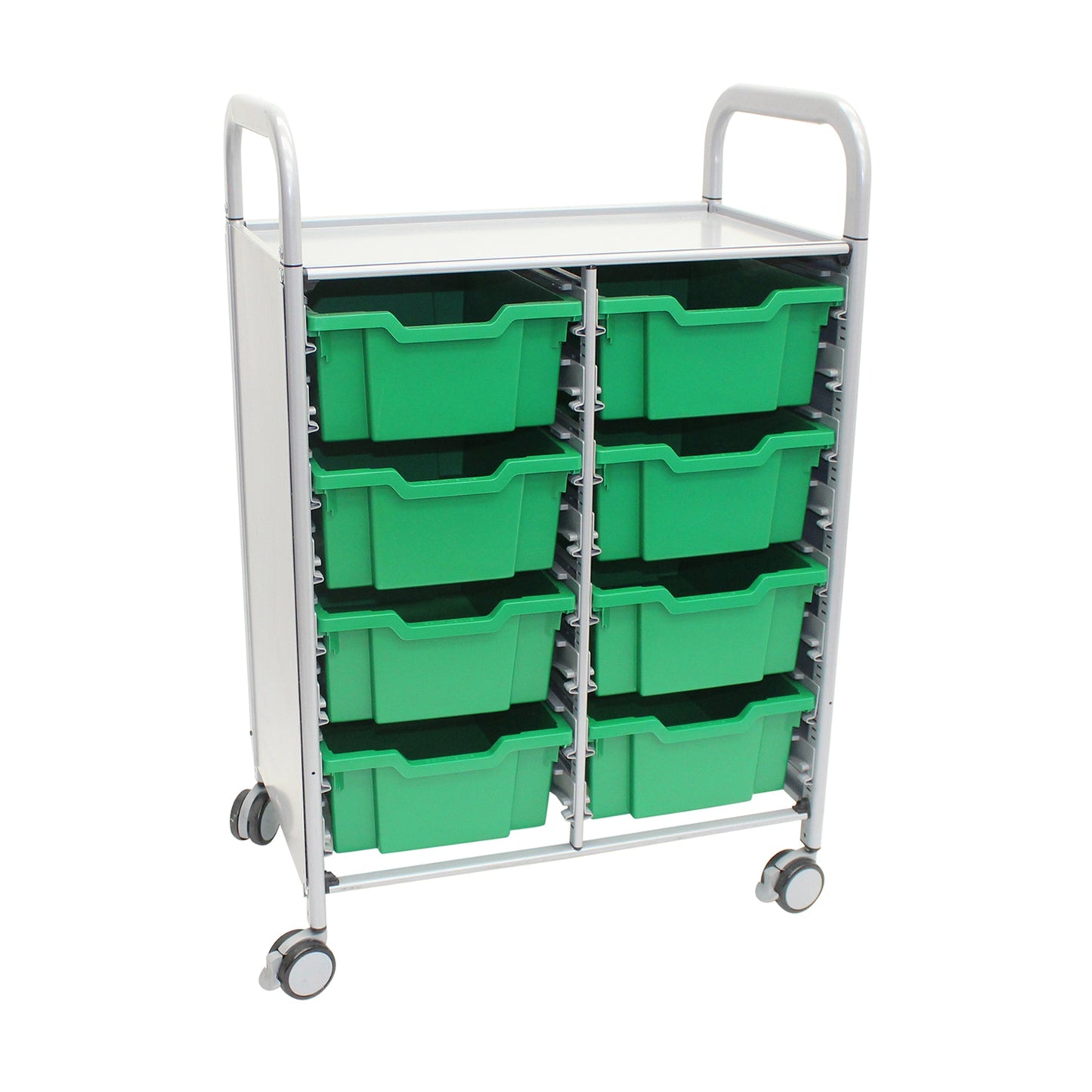 Gratnells Callero Double Cart with 8 Deep Trays (GRA - SSET1344) - SchoolOutlet