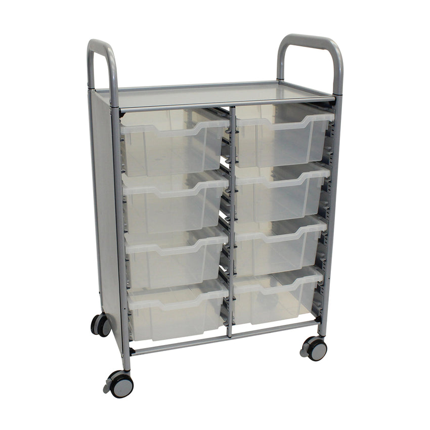 Gratnells Callero Double Cart with 8 Deep Trays (GRA - SSET1344) - SchoolOutlet