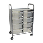 Gratnells Callero Double Cart with 8 Deep Trays (GRA - SSET1344) - SchoolOutlet