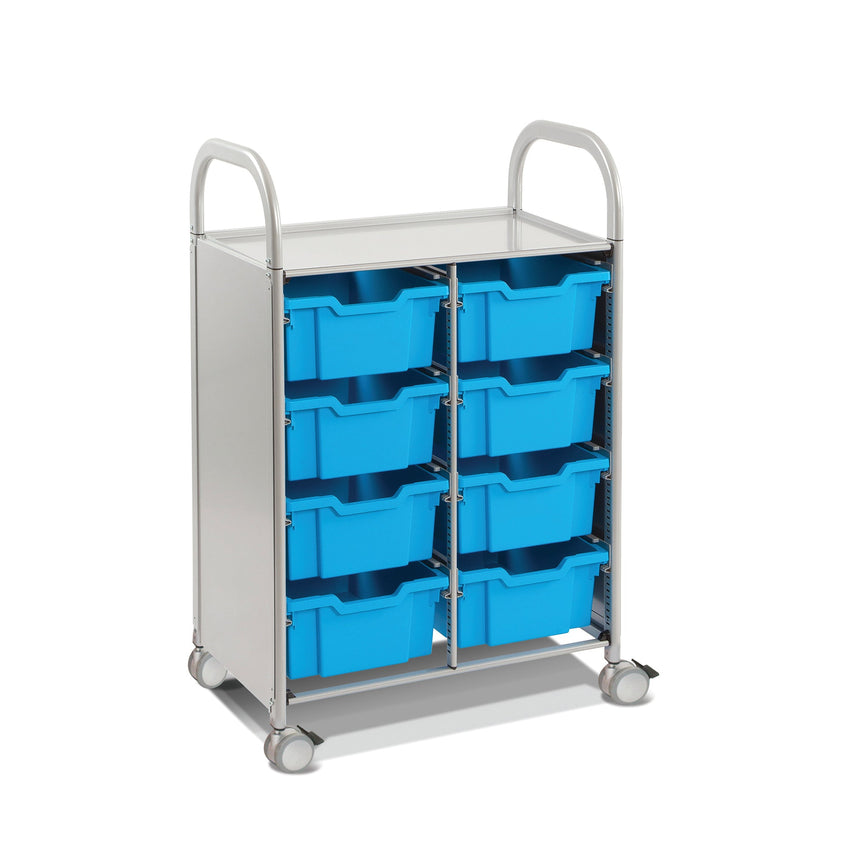 Gratnells Callero Double Cart with 8 Deep Trays (GRA - SSET1344) - SchoolOutlet