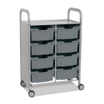 Gratnells Callero Double Cart with 8 Deep Trays (GRA - SSET1344) - SchoolOutlet