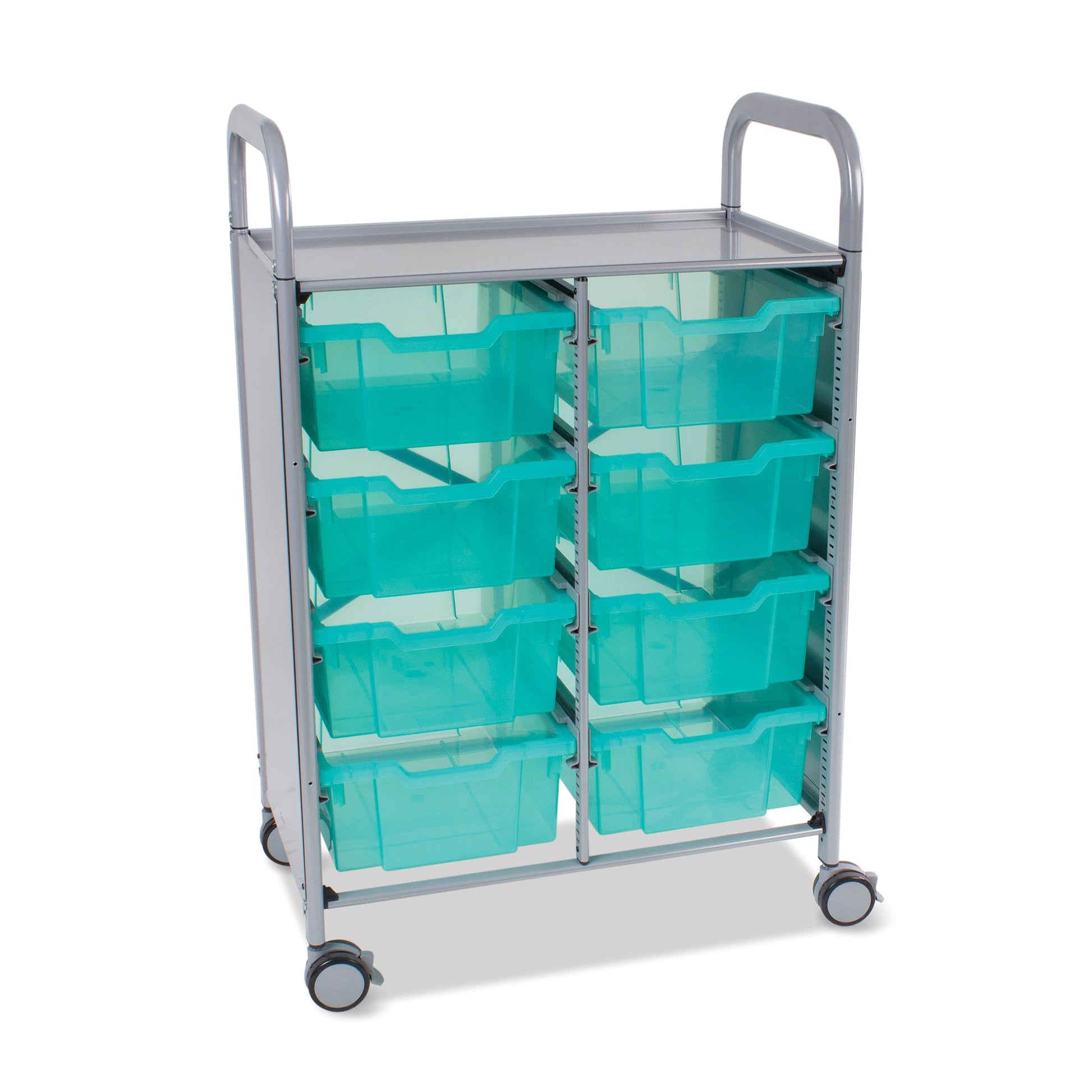 Gratnells Callero Double Cart with 8 Deep Trays (GRA - SSET1344) - SchoolOutlet