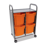Gratnells Callero Double Cart with 4 Jumbo Trays (GRA - SSET1744) - SchoolOutlet