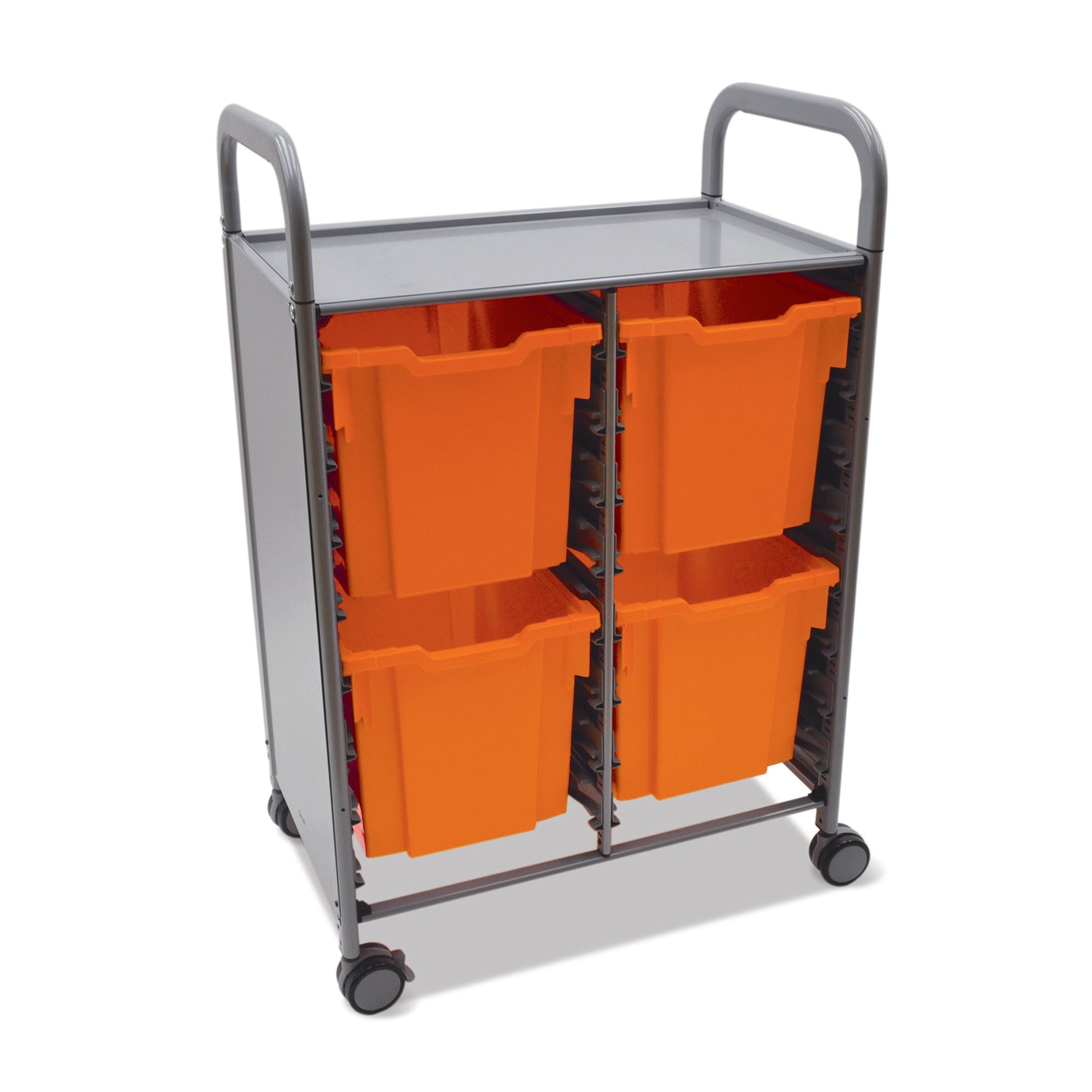 Gratnells Callero Double Cart with 4 Jumbo Trays (GRA - SSET1744) - SchoolOutlet