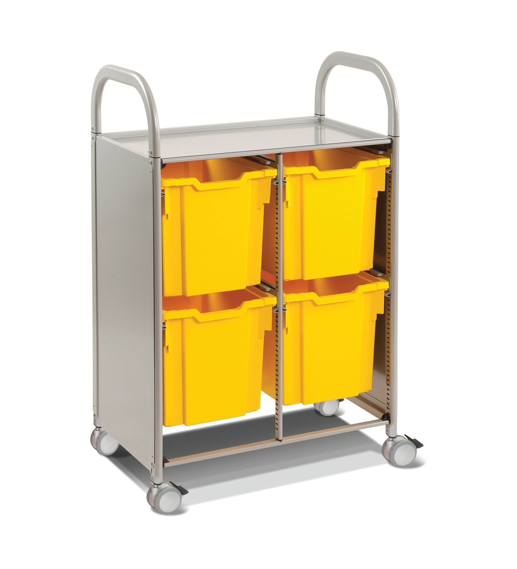 Gratnells Callero Double Cart with 4 Jumbo Trays (GRA - SSET1744) - SchoolOutlet