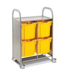 Gratnells Callero Double Cart with 4 Jumbo Trays (GRA - SSET1744) - SchoolOutlet