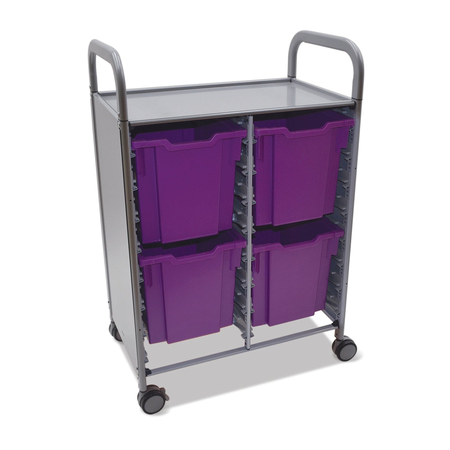 Gratnells Callero Double Cart with 4 Jumbo Trays (GRA - SSET1744) - SchoolOutlet