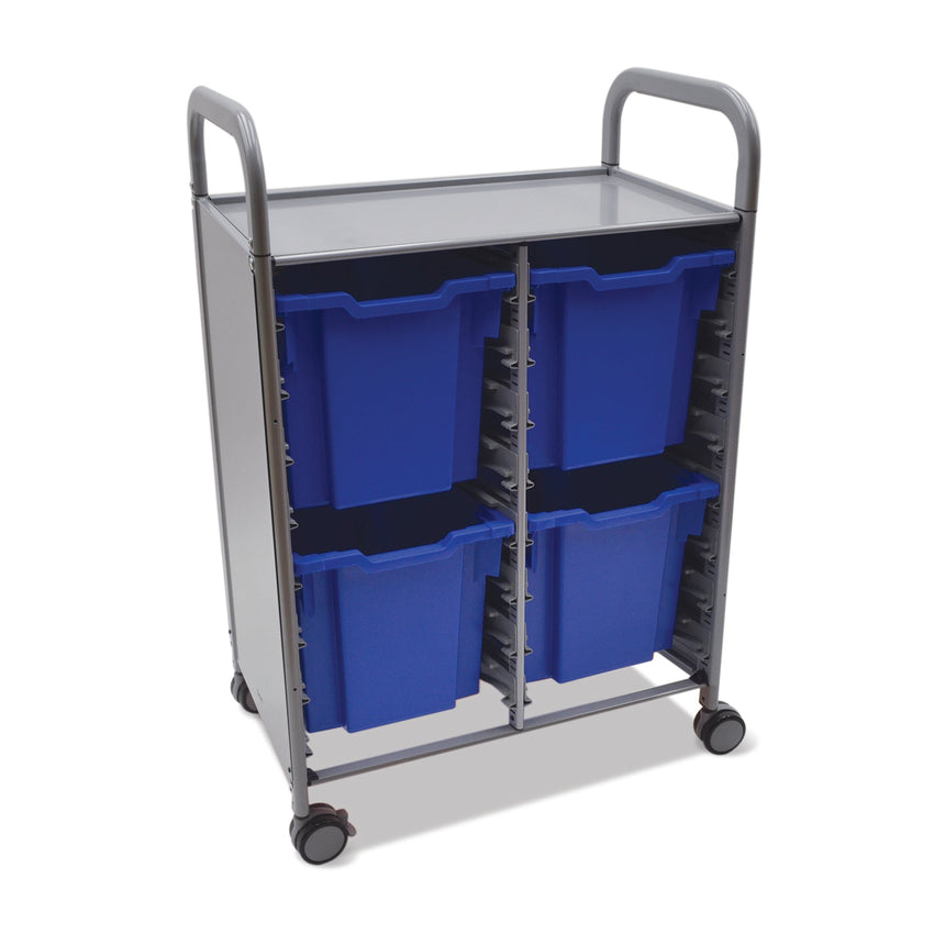 Gratnells Callero Double Cart with 4 Jumbo Trays (GRA - SSET1744) - SchoolOutlet