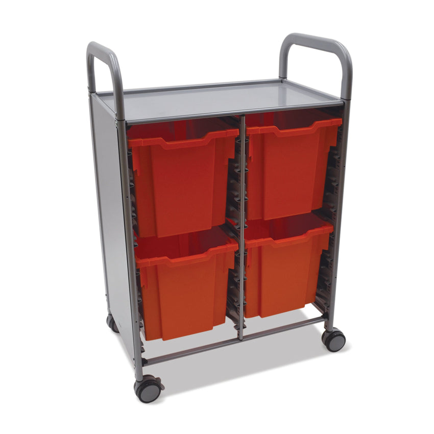 Gratnells Callero Double Cart with 4 Jumbo Trays (GRA - SSET1744) - SchoolOutlet