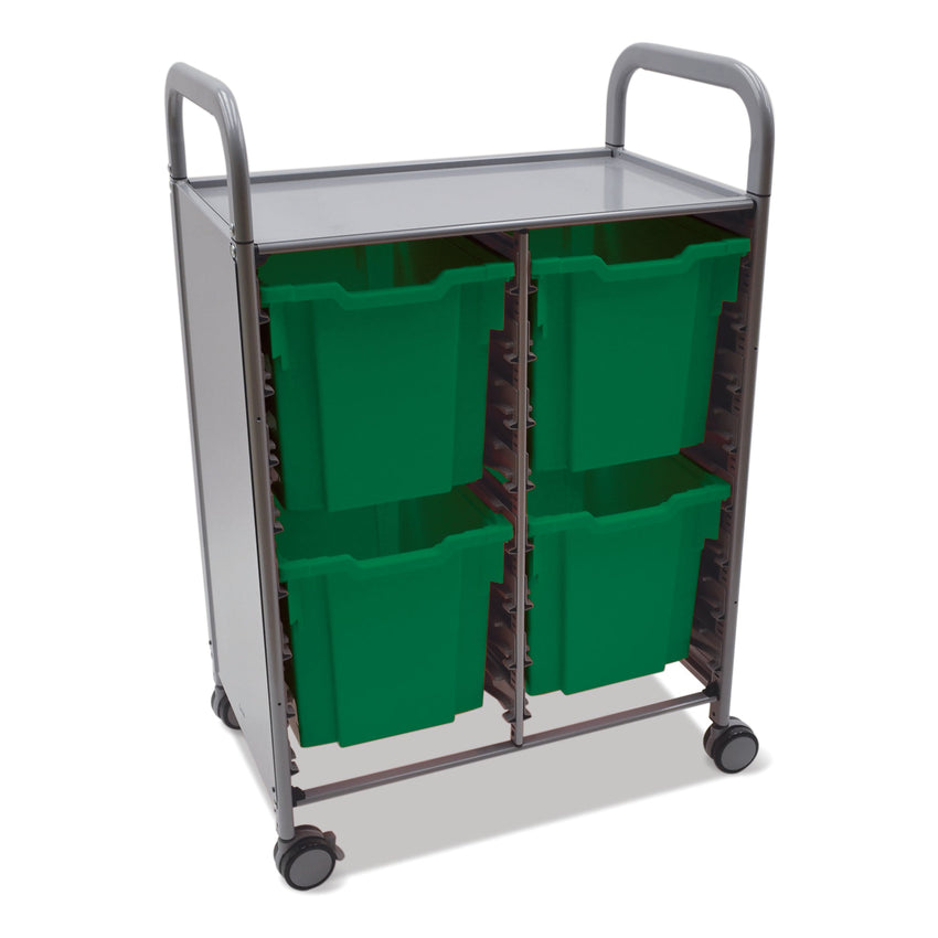 Gratnells Callero Double Cart with 4 Jumbo Trays (GRA - SSET1744) - SchoolOutlet
