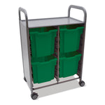Gratnells Callero Double Cart with 4 Jumbo Trays (GRA - SSET1744) - SchoolOutlet