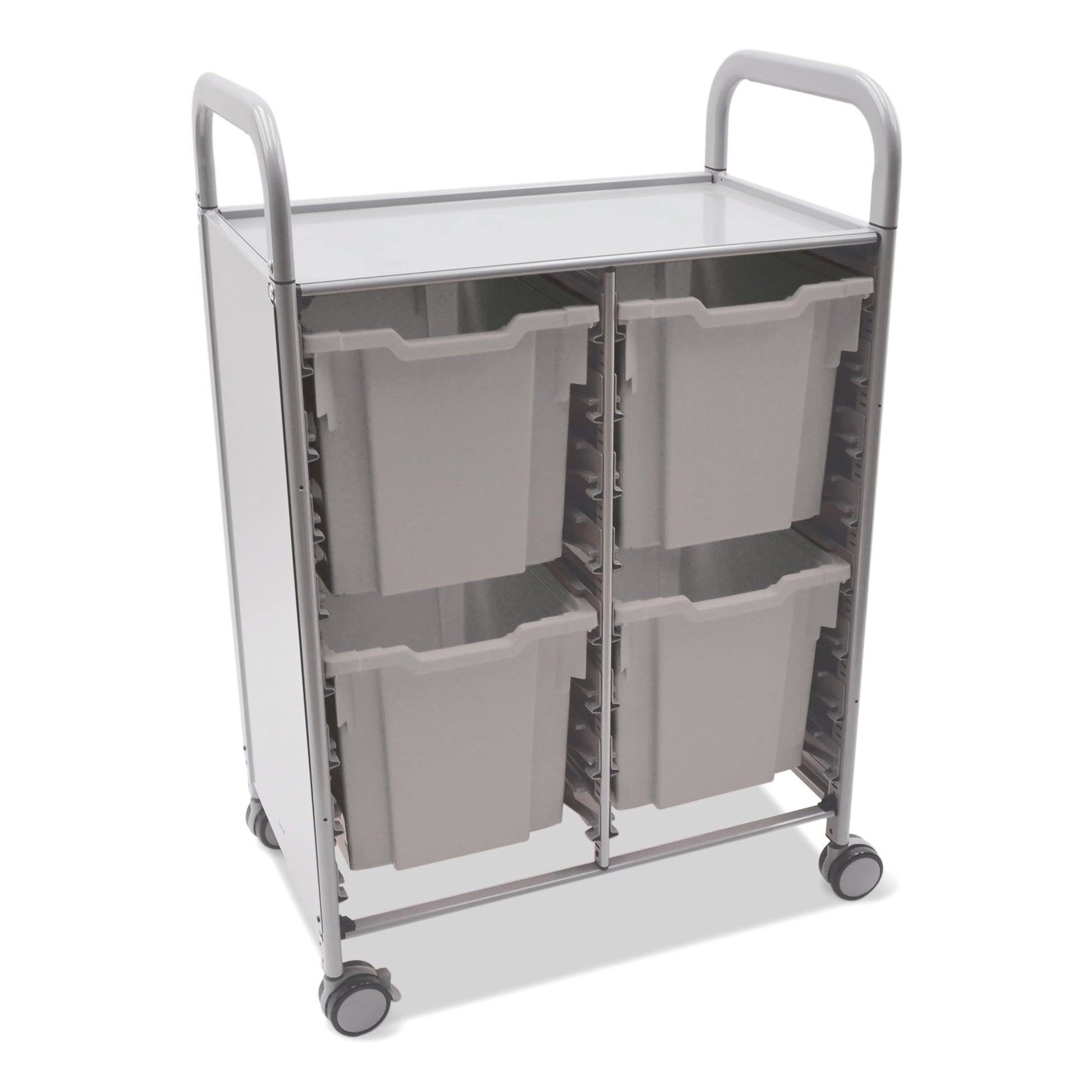 Gratnells Callero Double Cart with 4 Jumbo Trays (GRA - SSET1744) - SchoolOutlet