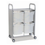 Gratnells Callero Double Cart with 4 Jumbo Trays (GRA - SSET1744) - SchoolOutlet