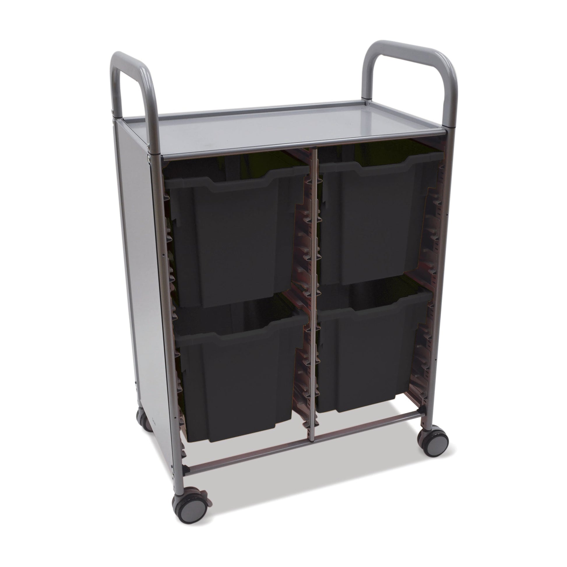 Gratnells Callero Double Cart with 4 Jumbo Trays (GRA - SSET1744) - SchoolOutlet