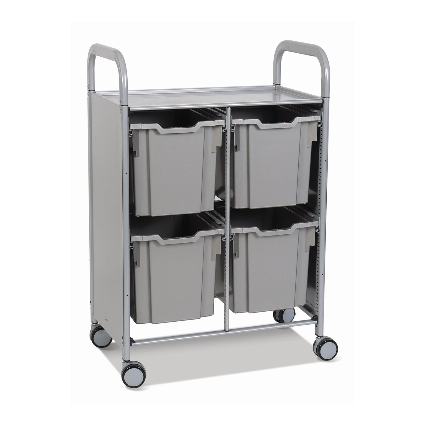 Gratnells Callero Double Cart with 4 Jumbo Trays (GRA - SSET1744) - SchoolOutlet