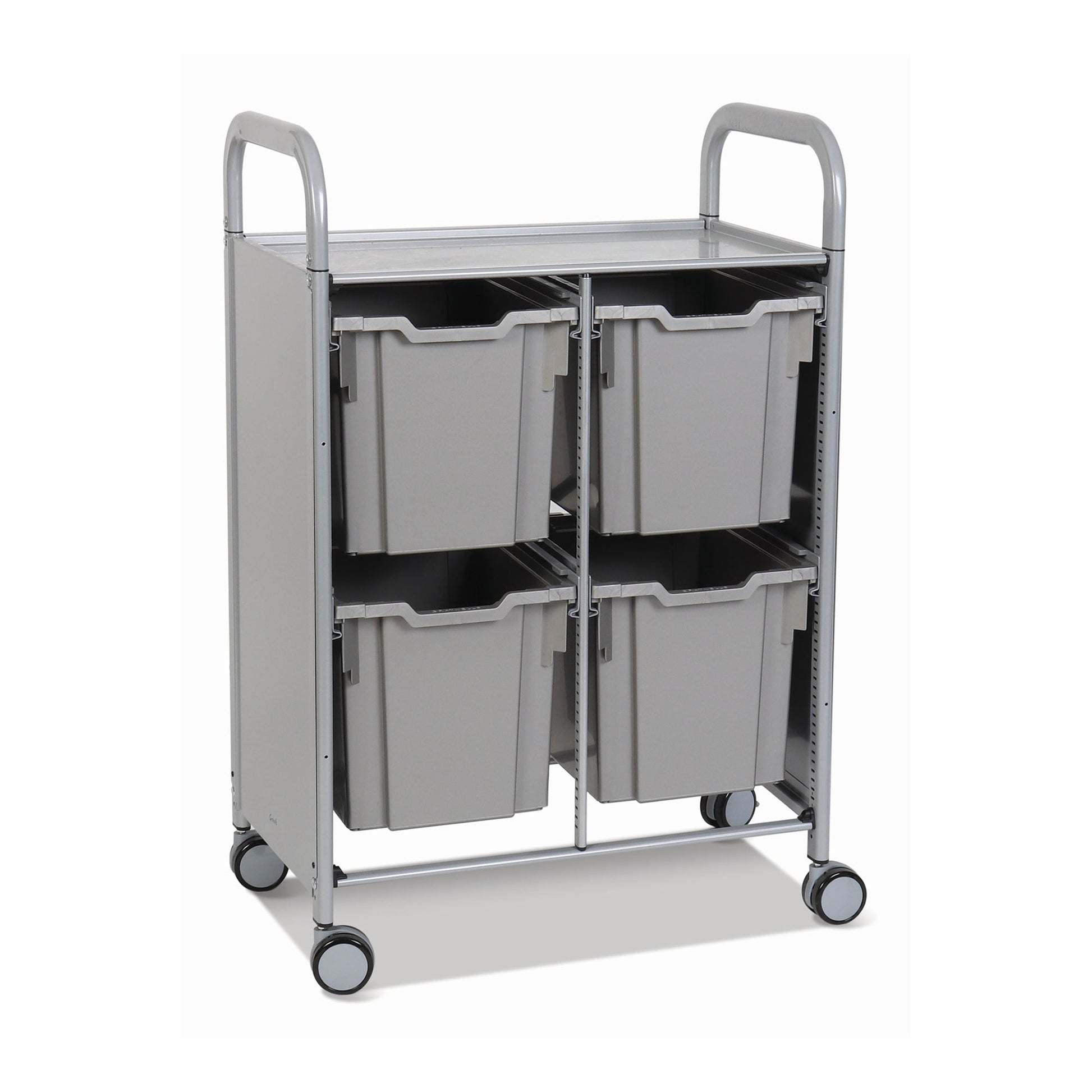 Gratnells Callero Double Cart with 4 Jumbo Trays (GRA - SSET1744) - SchoolOutlet