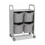 Gratnells Callero Double Cart with 4 Jumbo Trays (GRA - SSET1744) - SchoolOutlet