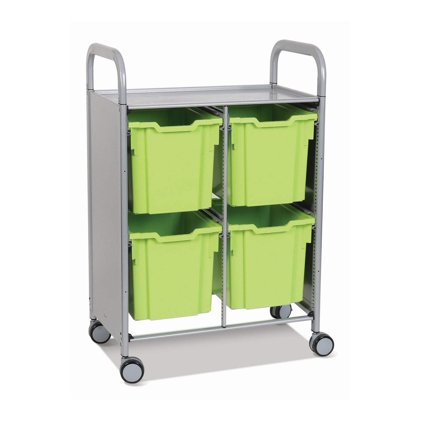 Gratnells Callero Double Cart with 4 Jumbo Trays (GRA - SSET1744) - SchoolOutlet