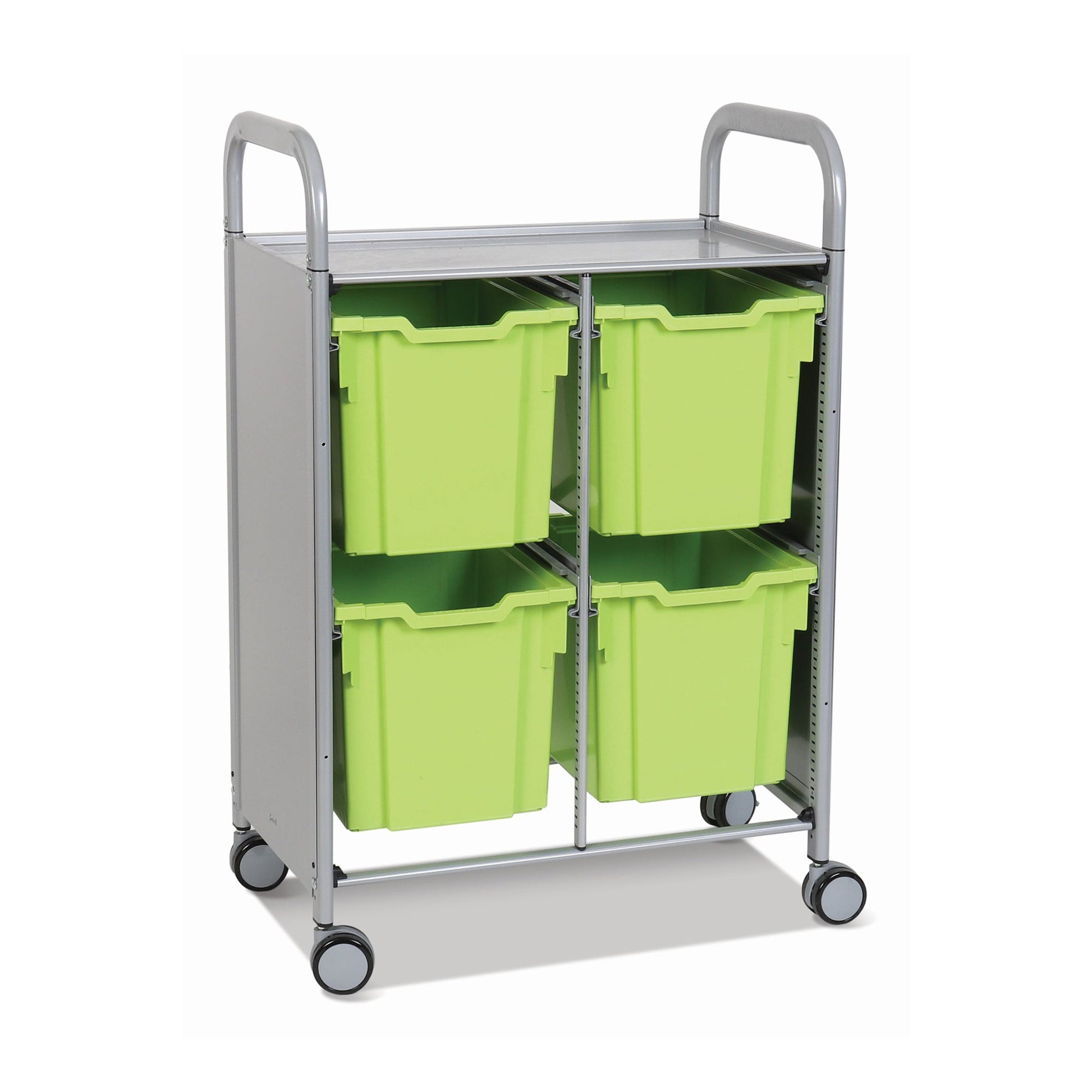 Gratnells Callero Double Cart with 4 Jumbo Trays (GRA - SSET1744) - SchoolOutlet