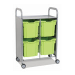Gratnells Callero Double Cart with 4 Jumbo Trays (GRA - SSET1744) - SchoolOutlet