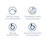 Gratnells Callero Double Cart in Silver with 8 Shallow Trays & 4 Deep Trays (GRA - SSET1844) - SchoolOutlet