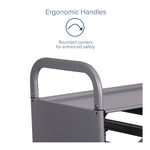 Gratnells Callero Triple Cart in Silver with 16 Shallow Trays & 4 Deep Trays (GRA - SSET2144) - SchoolOutlet