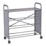 Gratnells Callero Triple Cart in Silver with 16 Shallow Trays & 4 Deep Trays (GRA - SSET2144) - SchoolOutlet