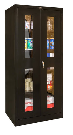 Hallowell 400 Series Commercial Steel Cabinet, Combination Configuration w/ Safety View Double Door 36"W x 18"D x 72"H (HAL-455C18SV)