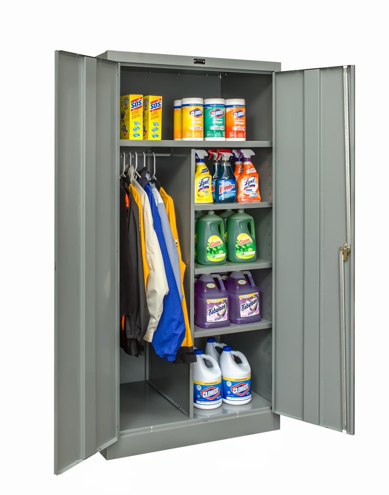 Hallowell 400 Series Commercial Steel Cabinet, Combination Configuration Double Door 48"W x 24"D x 72"H (HAL - 465C24) - SchoolOutlet