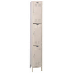 Hallowell ValueMax Metal Locker: Premium Wardrobe Triple-Tier, 1-Wide - 12"W x 18"D x 78"H (HAL-UH1288-3)