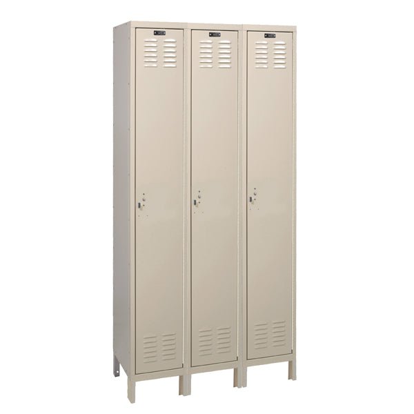 Hallowell ValueMax Metal Locker: Premium Wardrobe Single - Tier, 3 - Wide - 36"W x 12"D x 78"H (HAL - UH3228 - 1) - SchoolOutlet