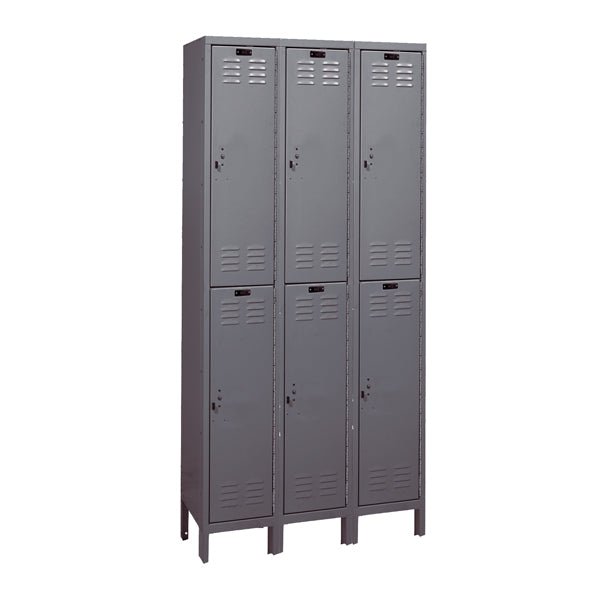Hallowell ValueMax Metal Locker: Premium Wardrobe Double - Tier, 3 - Wide - 36"W x 12"D x 78"H (HAL - UH3228 - 2) - SchoolOutlet