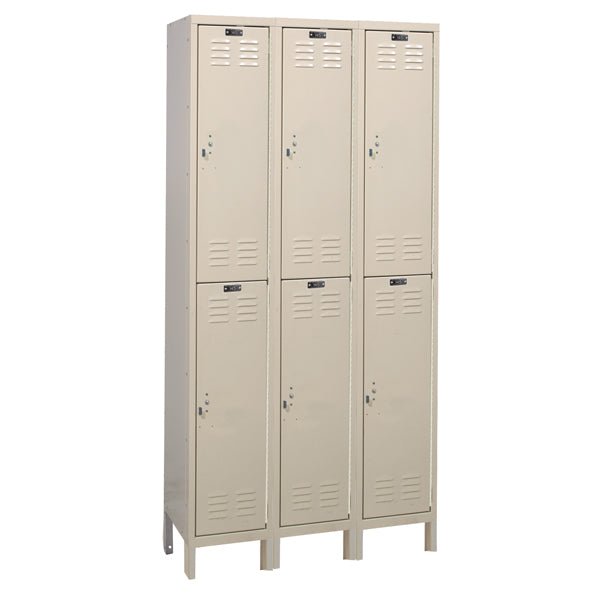 Hallowell ValueMax Metal Locker: Premium Wardrobe Double - Tier, 3 - Wide - 36"W x 12"D x 78"H (HAL - UH3228 - 2) - SchoolOutlet