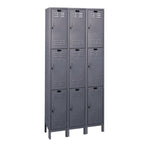 Hallowell ValueMax Metal Locker: Premium Wardrobe Triple - Tier, 3 - Wide - 36