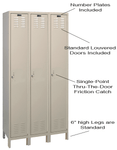 Hallowell ValueMax Metal Locker: Premium Wardrobe Triple - Tier, 3 - Wide - 36