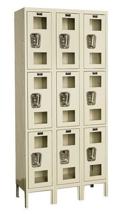 Hallowell Safety View Triple-Tier 3-Wide Lockers 36"W x 12"D x 78"H (HAL-USV3228-3PT)