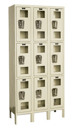 Hallowell Safety View Triple - Tier 3 - Wide Lockers 36
